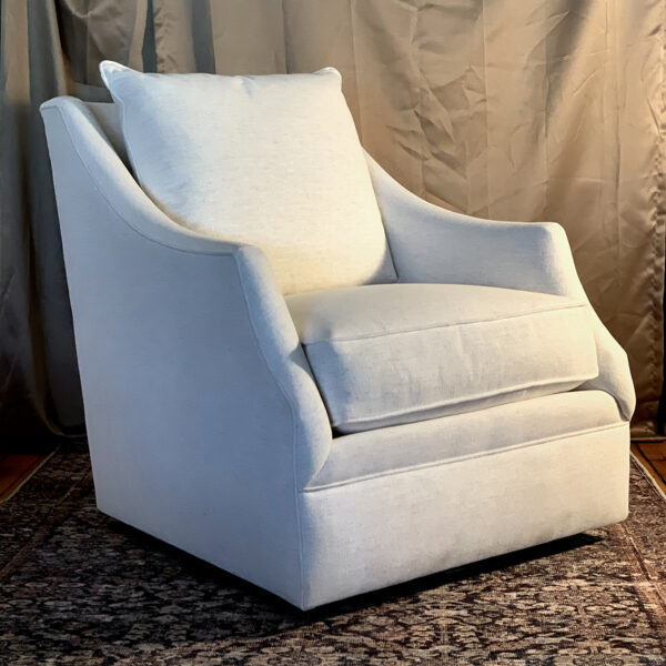 Kara Swivel Chair in Nomad Snow